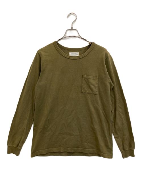 FULLCOUNT（フルカウント）FULLCOUNT (フルカウント) Heavywight Pocket L/S Tee オリーブ サイズ:38の古着・服飾アイテム