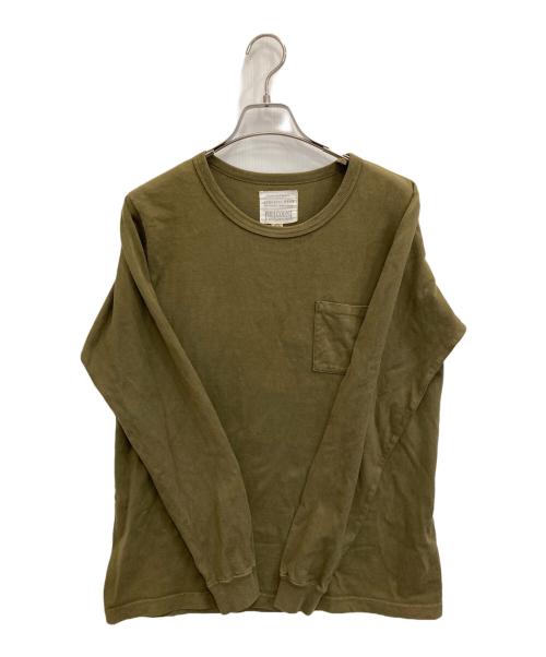 FULLCOUNT（フルカウント）FULLCOUNT (フルカウント) Heavywight Pocket L/S Tee オリーブ サイズ:38の古着・服飾アイテム