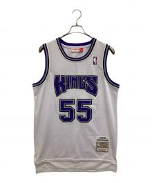 MITCHELL & NESS（ミッチェルアンドネス）の古着「メッシュカットソー」｜ホワイト×パープル