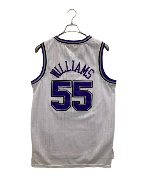 MITCHELL & NESS（ミッチェルアンドネス）MITCHELL & NESS (ミッチェルアンドネス) メッシュカットソー ホワイト×パープル サイズ:Ｌの古着・服飾アイテム