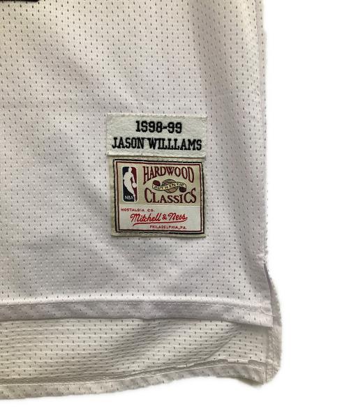 MITCHELL & NESS（ミッチェルアンドネス）MITCHELL & NESS (ミッチェルアンドネス) メッシュカットソー ホワイト×パープル サイズ:Ｌの古着・服飾アイテム