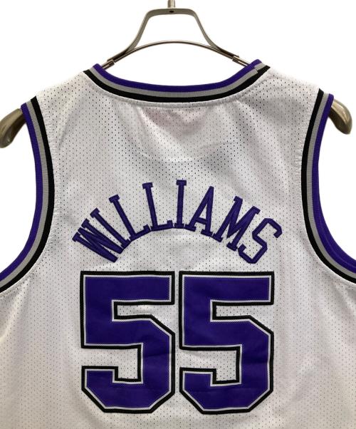MITCHELL & NESS（ミッチェルアンドネス）MITCHELL & NESS (ミッチェルアンドネス) メッシュカットソー ホワイト×パープル サイズ:Ｌの古着・服飾アイテム