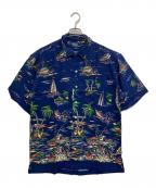 POLO RALPH LAURENポロ・ラルフローレン）の古着「レーヨンアロハシャツ」｜ネイビー