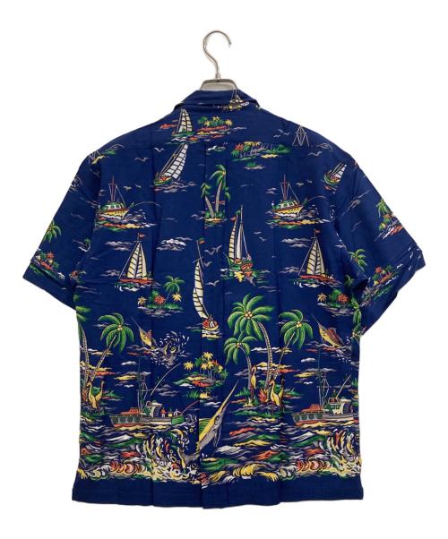 POLO RALPH LAUREN（ポロ・ラルフローレン）POLO RALPH LAUREN (ポロ・ラルフローレン) レーヨンアロハシャツ ネイビー サイズ:Mの古着・服飾アイテム