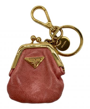 プラダ PRADA がま口 キーホルダー チャーム ベージュ 1AR71 中古・古着通販】PRADA (プラダ) がま口チャーム ピンク｜ブランド