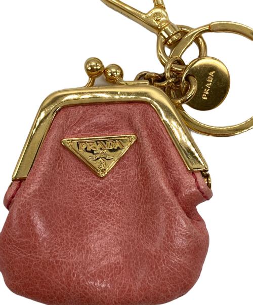 PRADA（プラダ）PRADA (プラダ) がま口チャーム ピンクの古着・服飾アイテム