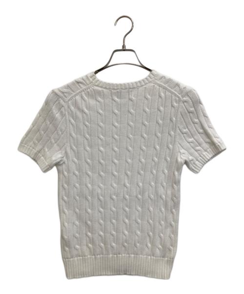 POLO RALPH LAUREN（ポロ・ラルフローレン）POLO RALPH LAUREN (ポロ・ラルフローレン) 半袖ケーブルニット ホワイト サイズ:Mの古着・服飾アイテム