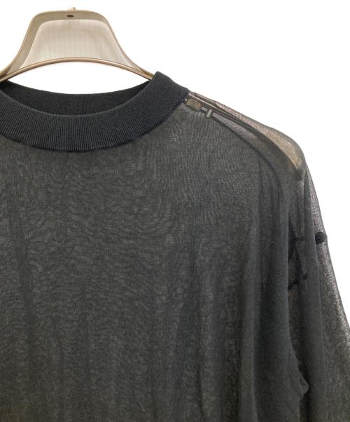 LE PHIL（ル フィル）LE PHIL (ル フィル) ロングスリーブシアーニット ブラック サイズ:FREEの古着・服飾アイテム
