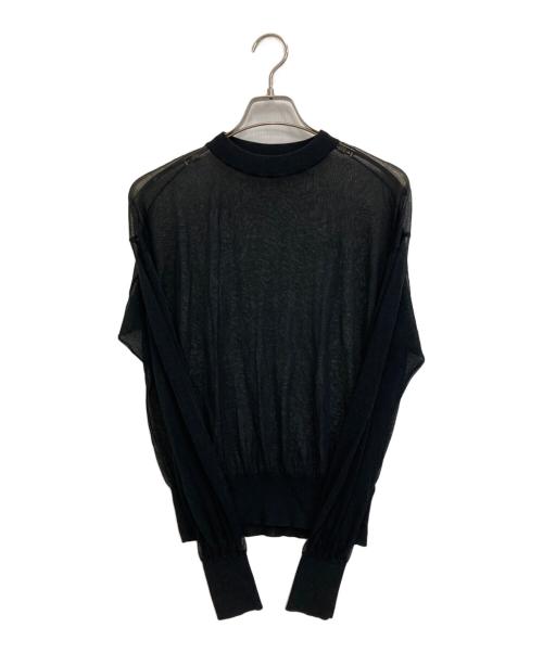 LE PHIL（ル フィル）LE PHIL (ル フィル) ロングスリーブシアーニット ブラック サイズ:FREEの古着・服飾アイテム