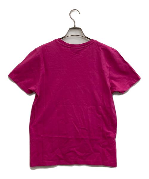 maison kitsune（メゾンキツネ）MAISON KITSUNE (メゾンキツネ) 刺繍ロゴtシャツ ピンク サイズ:Mの古着・服飾アイテム