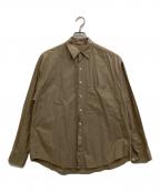 AURALEEオーラリー）の古着「WASHED FINX TWILL BIG SHIRTS」｜ベージュ
