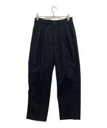 SUMARI（シュマリ）の古着「Wool Gabardine 2Tuck Slacks」｜ブラック