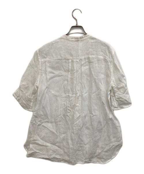 23区 libeco（ニジュウサンク）23区 libeco (ニジュウサンク) 半袖リネンシャツ ホワイト サイズ:38の古着・服飾アイテム