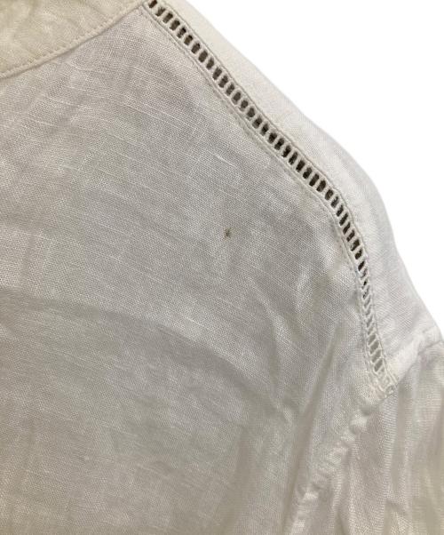 23区 libeco（ニジュウサンク）23区 libeco (ニジュウサンク) 半袖リネンシャツ ホワイト サイズ:38の古着・服飾アイテム