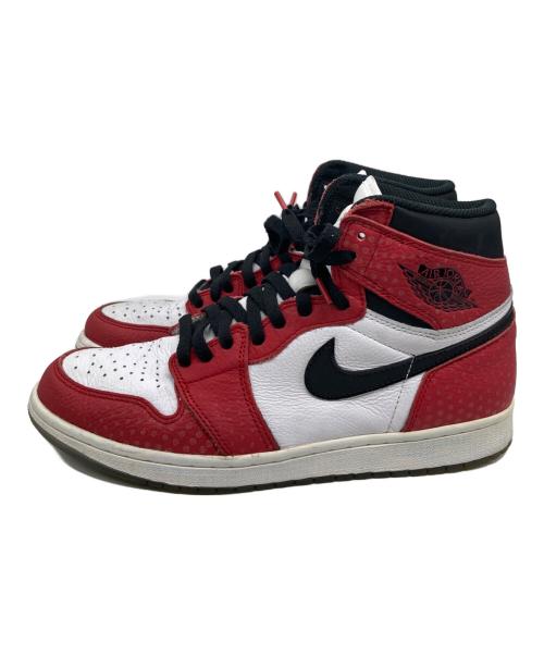 NIKE（ナイキ）NIKE (ナイキ) AIR JORDAN 1 RETRO HIGH OG SPIDERMAN ホワイト×レッド サイズ:28.5の古着・服飾アイテム