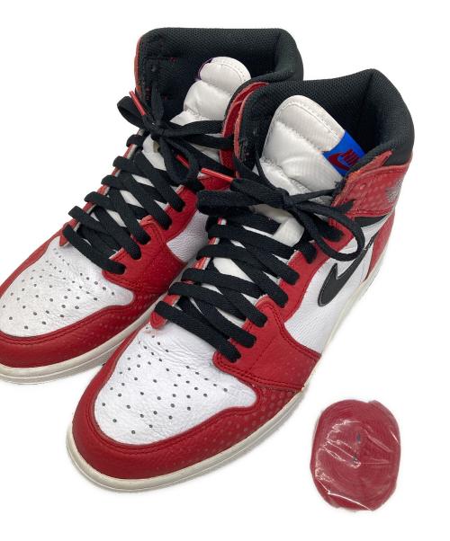 NIKE（ナイキ）NIKE (ナイキ) AIR JORDAN 1 RETRO HIGH OG SPIDERMAN ホワイト×レッド サイズ:28.5の古着・服飾アイテム