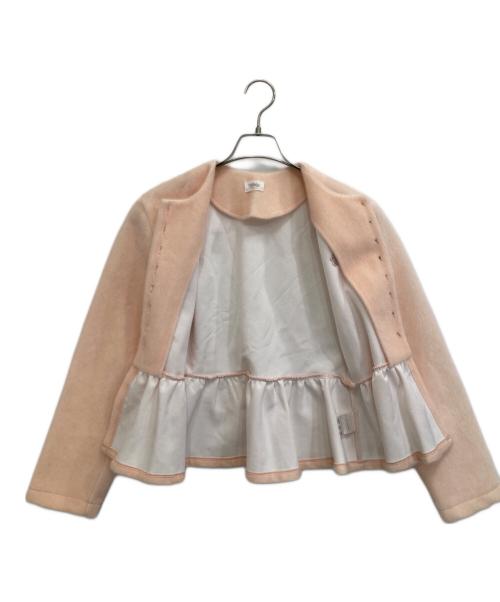 Bibiy.（ビビィ）Bibiy. (ビビィ) ペプラムカーディガン ピンク サイズ:FREEの古着・服飾アイテム