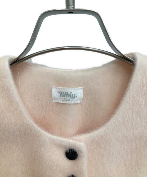 Bibiy.（ビビィ）Bibiy. (ビビィ) ペプラムカーディガン ピンク サイズ:FREEの古着・服飾アイテム