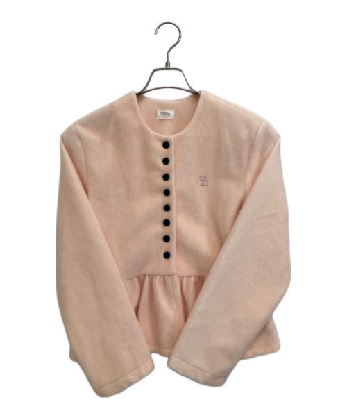 Bibiy.（ビビィ）Bibiy. (ビビィ) ペプラムカーディガン ピンク サイズ:FREEの古着・服飾アイテム