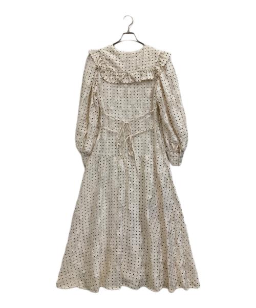 Snidel（スナイデル）Snidel (スナイデル) フリルカラーワンピース ベージュ サイズ:1の古着・服飾アイテム