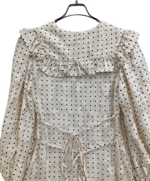 Snidel（スナイデル）Snidel (スナイデル) フリルカラーワンピース ベージュ サイズ:1の古着・服飾アイテム