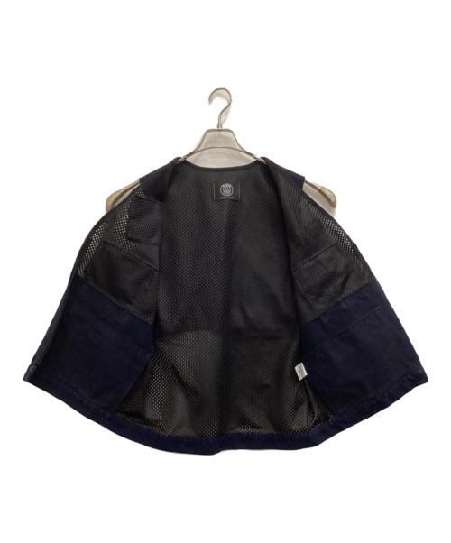 Paris Saint-Germain（パリサンジェルマン）PARIS SAINT-GERMAIN (パリサンジェルマン) メッシュデニムフィッシングベスト ブラック×インディゴ サイズ:Lの古着・服飾アイテム