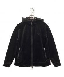 EMPORIO ARMANI（エンポリオ アルマーニ）の古着「ベロアパーカー」｜ブラック