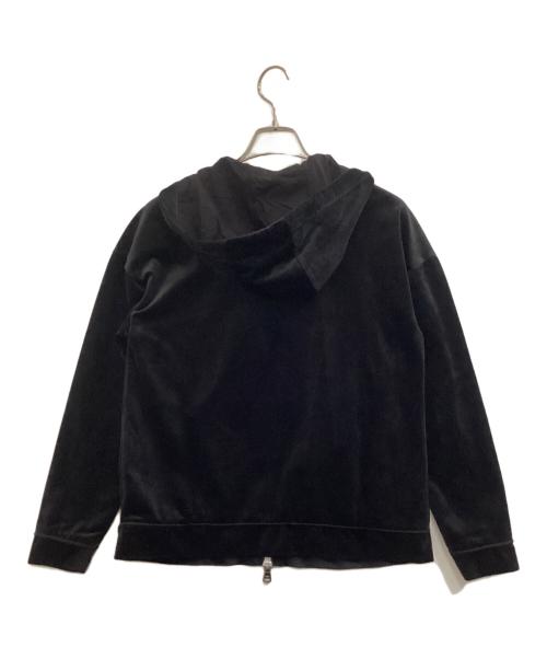 EMPORIO ARMANI（エンポリオ アルマーニ）EMPORIO ARMANI (エンポリオ アルマーニ) ベロアパーカー ブラック サイズ:40の古着・服飾アイテム