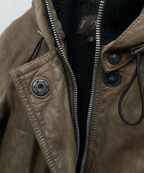 BROGDEN（ブログデン）BROGDEN (ブログデン) レザーコート ブラウン サイズ:Sの古着・服飾アイテム