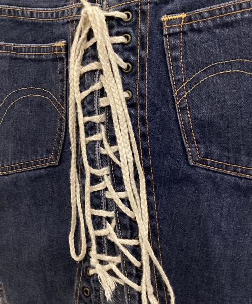 Hysteric Glamour（ヒステリックグラマー）Hysteric Glamour (ヒステリックグラマー) KINKY JEANS/レースアップミニスカート インディゴ サイズ:FREEの古着・服飾アイテム
