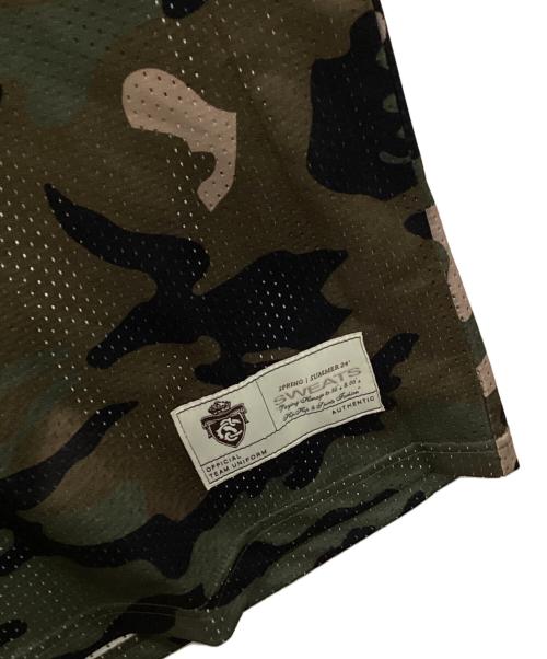 SWEATS COLLECTIVE（スウェットコレクティブ）SWEATS collective (スウェットコレクティブ) カモフラ柄メッシュTシャツ カーキ サイズ:XLの古着・服飾アイテム