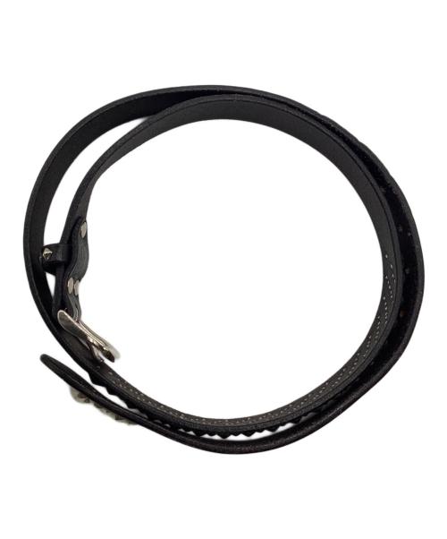 CALEE（キャリー）CALEE (キャリー) STUDS LEATHER NARROW BELT ブラックの古着・服飾アイテム