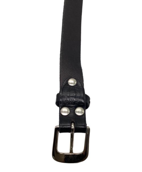 CALEE（キャリー）CALEE (キャリー) STUDS LEATHER NARROW BELT ブラックの古着・服飾アイテム