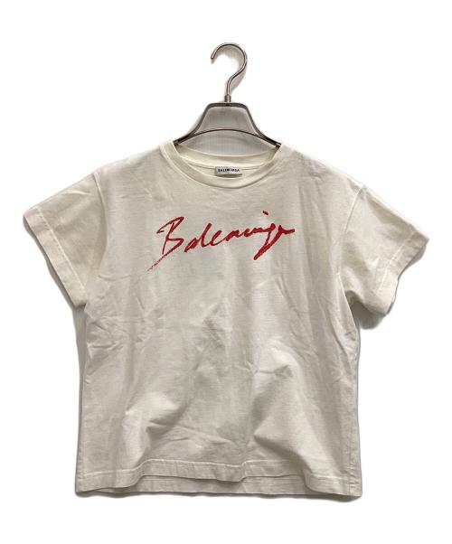 BALENCIAGA（バレンシアガ）BALENCIAGA (バレンシアガ) シグネチャーロゴ Tシャツ ホワイト サイズ:Sの古着・服飾アイテム
