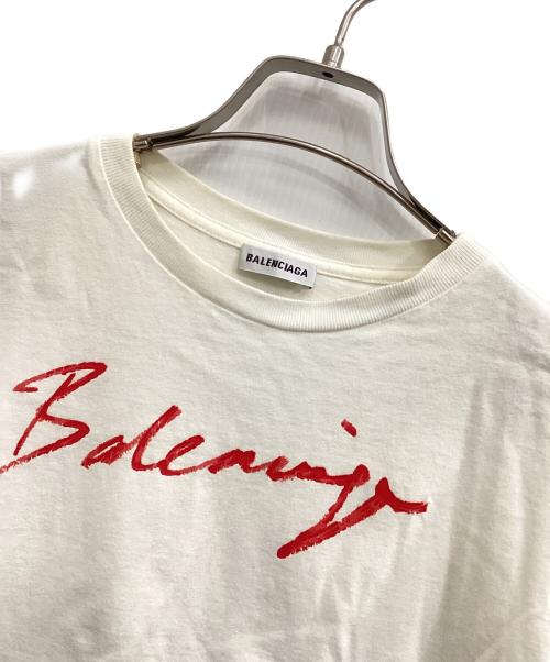 BALENCIAGA（バレンシアガ）BALENCIAGA (バレンシアガ) シグネチャーロゴ Tシャツ ホワイト サイズ:Sの古着・服飾アイテム