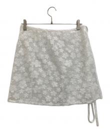 MAISON SPECIAL（メゾンスペシャル）の古着「Glitter Flower Wrap Skirt」｜ホワイト