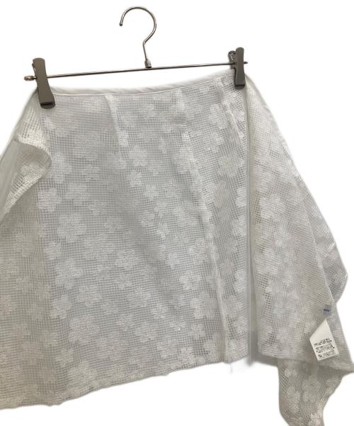 MAISON SPECIAL（メゾンスペシャル）MAISON SPECIAL (メゾンスペシャル) Glitter Flower Wrap Skirt ホワイト サイズ:FREEの古着・服飾アイテム