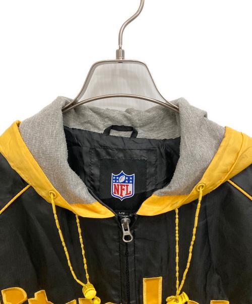 NFL（ナショナル・フットボール・リーグ）NFL (ナショナル・フットボール・リーグ) ナイロンジップパーカー イエロー×ブラック サイズ:Ｌの古着・服飾アイテム