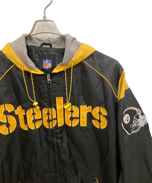 NFL（ナショナル・フットボール・リーグ）NFL (ナショナル・フットボール・リーグ) ナイロンジップパーカー イエロー×ブラック サイズ:Ｌの古着・服飾アイテム