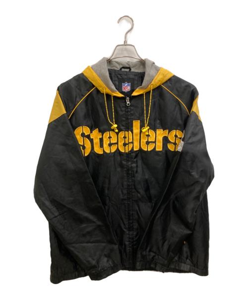 NFL（ナショナル・フットボール・リーグ）NFL (ナショナル・フットボール・リーグ) ナイロンジップパーカー イエロー×ブラック サイズ:Ｌの古着・服飾アイテム