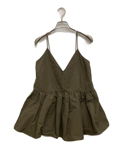 IENA（イエナ）IENA (イエナ) グログランキャミソールブラウス カーキ サイズ:F 未使用品の古着・服飾アイテム