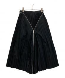 sacai（サカイ）の古着「サイドジッププリーツスカート」｜ブラック