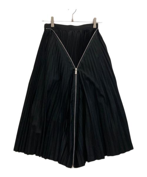 sacai（サカイ）sacai (サカイ) サイドジッププリーツスカート ブラックの古着・服飾アイテム