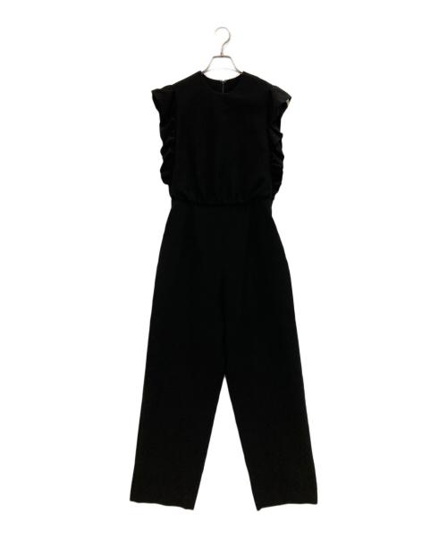 BORDERS at BALCONY（ボーダーズアットバルコニー）BORDERS at BALCONY (ボーダーズアットバルコニー) BALLOON FRILL SLEEVE JUMPSUIT ブラック サイズ:38の古着・服飾アイテム