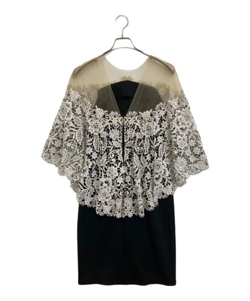 TADASHI SHOJI（タダシ ショージ）TADASHI SHOJI (タダシ ショージ) レース切替ワンピース ブラック サイズ:Ｓの古着・服飾アイテム