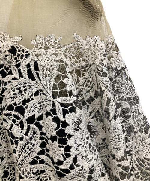 TADASHI SHOJI（タダシ ショージ）TADASHI SHOJI (タダシ ショージ) レース切替ワンピース ブラック サイズ:Ｓの古着・服飾アイテム