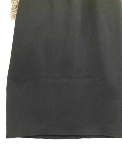 TADASHI SHOJI（タダシ ショージ）TADASHI SHOJI (タダシ ショージ) レース切替ワンピース ブラック サイズ:Ｓの古着・服飾アイテム