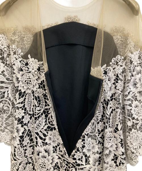 TADASHI SHOJI（タダシ ショージ）TADASHI SHOJI (タダシ ショージ) レース切替ワンピース ブラック サイズ:Ｓの古着・服飾アイテム