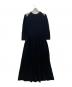 BORDERS AT BALCONY（ボーダーズアットバルコニー）の古着「DRAPED MAXI DRESS」｜ネイビー