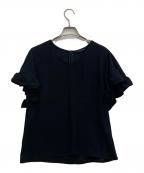 YOKO CHANヨーコチャン）の古着「ラッフルスリーブブラウス」｜ブラック
